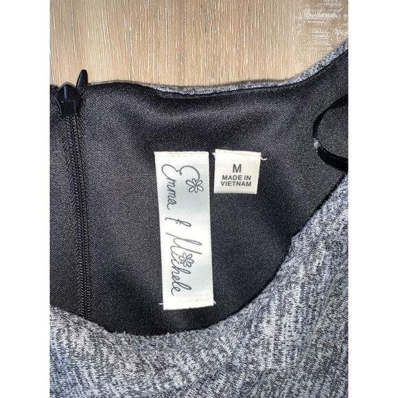 Emma & Michele Peek A Boo Fronted Bodycon Grey Dress with Half Sleeves Sz MEDIUM - Picture 12 of 16